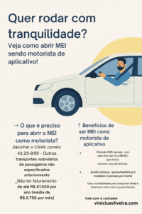 Quer rodar com tranquilidade? Veja como abrir MEI sendo motorista de aplicativo!