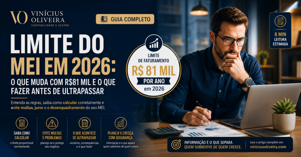 Limite do MEI em 2026: o que muda com R$81 mil e o que fazer antes de ultrapassar